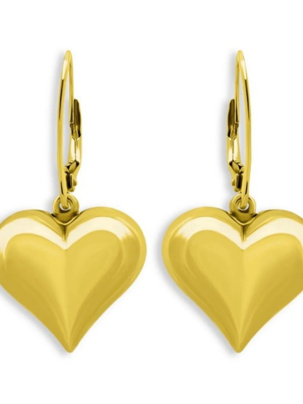 Aqua Heart Drop Earrings in 18K Gold Plated Sterling Silver - Exclusive